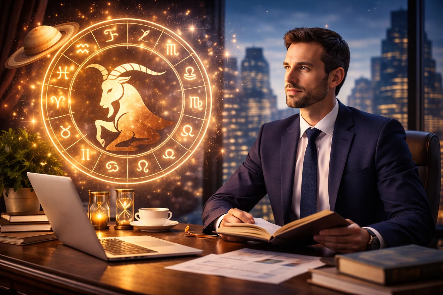 Kozoroh a práce – ambiciózní podnikatel v kanceláři