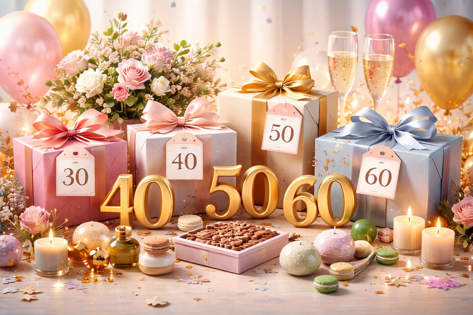 Originální narozeninové dárky podle věku – dárkové balíčky ke 30., 40., 50. a 60. narozeninám