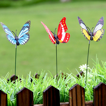 3742 Zápich do květináče- motýl 24ks