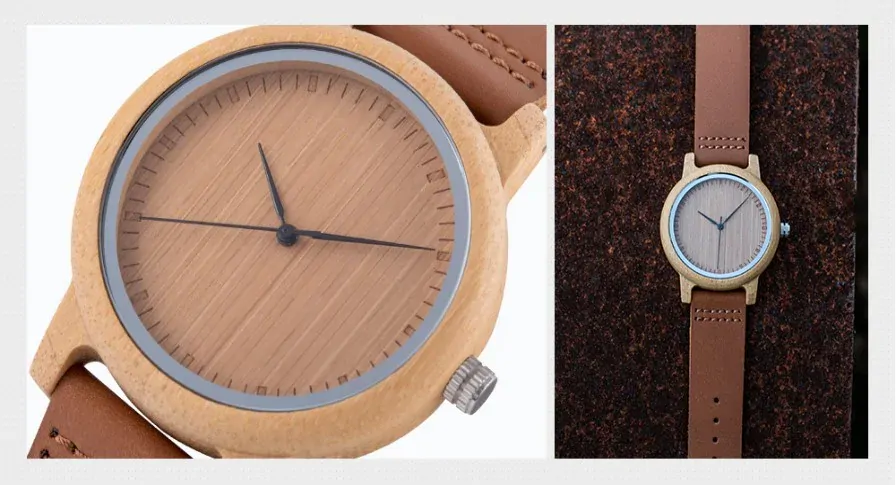 3778 Dřevěné hodinky pánské Eleganto