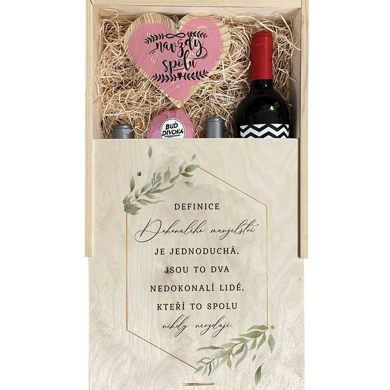 3573 Dřevěný box pro novomanžele