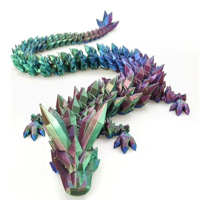 4067 3D Metalický drak 33 cm ve vajíčku