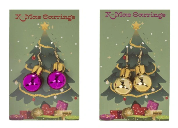4073 Náušnice vánoční ozdoby
