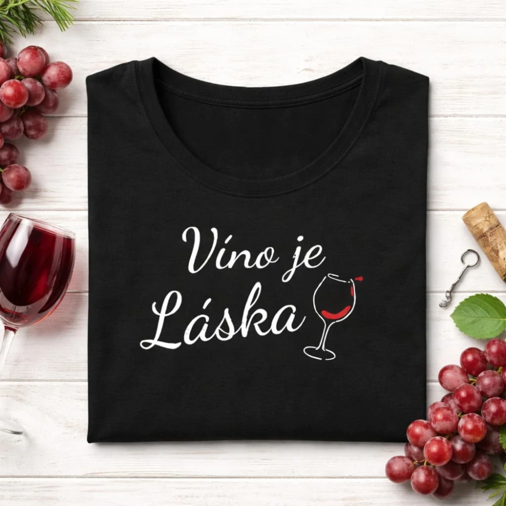 3623 Víno je láska – dámské tričko