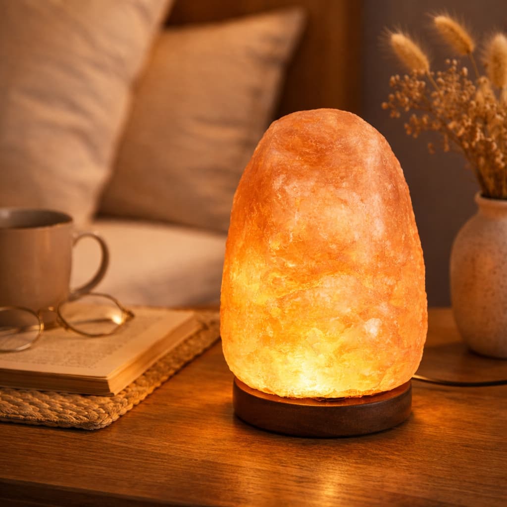 3373 Solná lampa LED 13 cm – himálajská relaxační lampa s USB