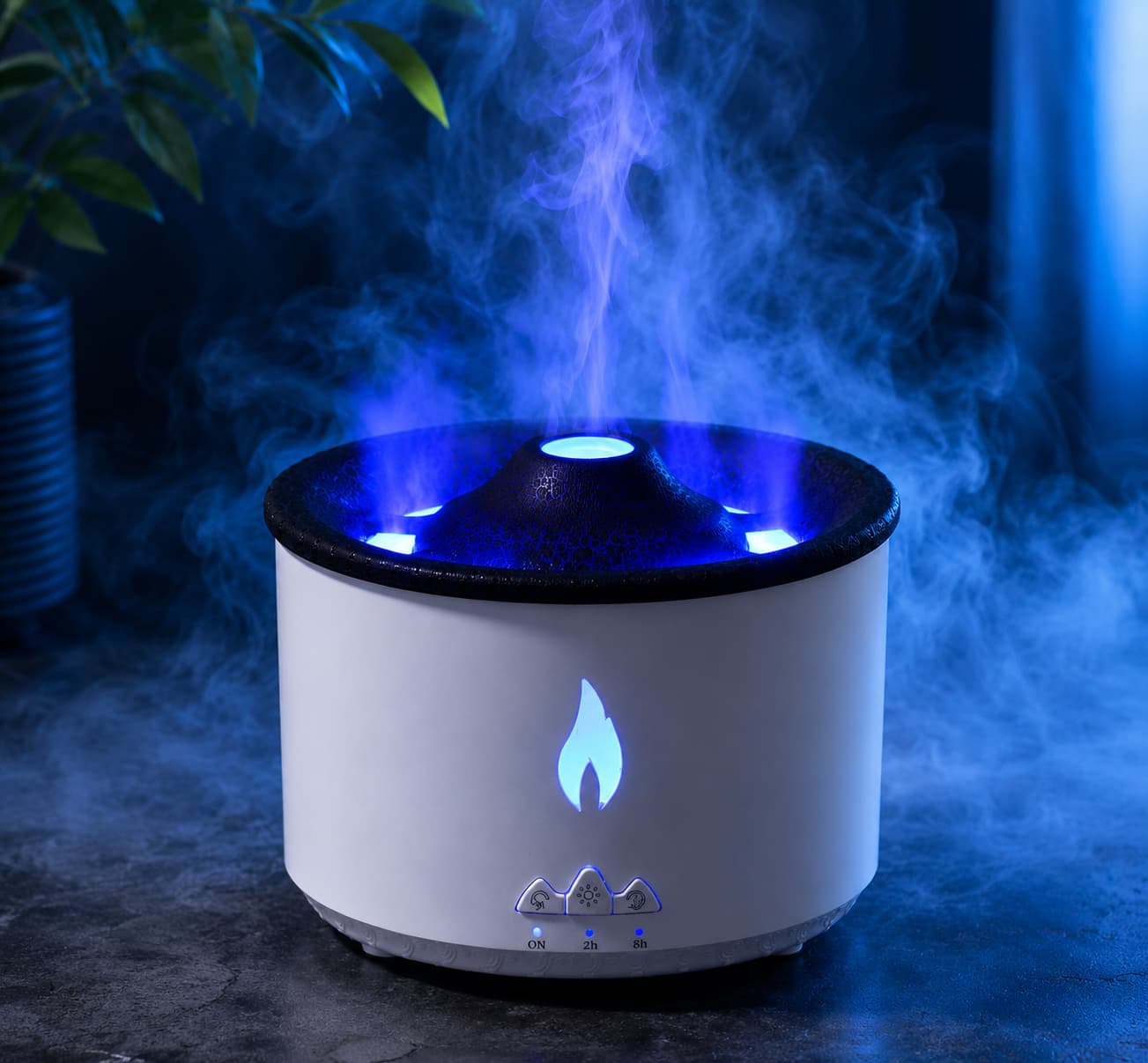 3520 Aroma difuzér Vulkanický Efekt – LED zvlhčovač vzduchu s efektem plamene
