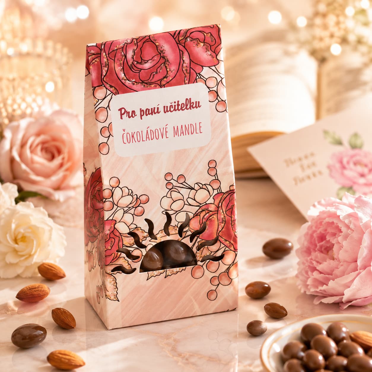3523 Čokoládové mandle pro paní učitelku 100 g