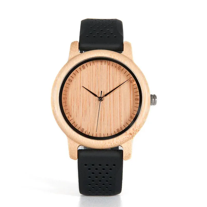 3550 Dřevěné hodinky uni Black