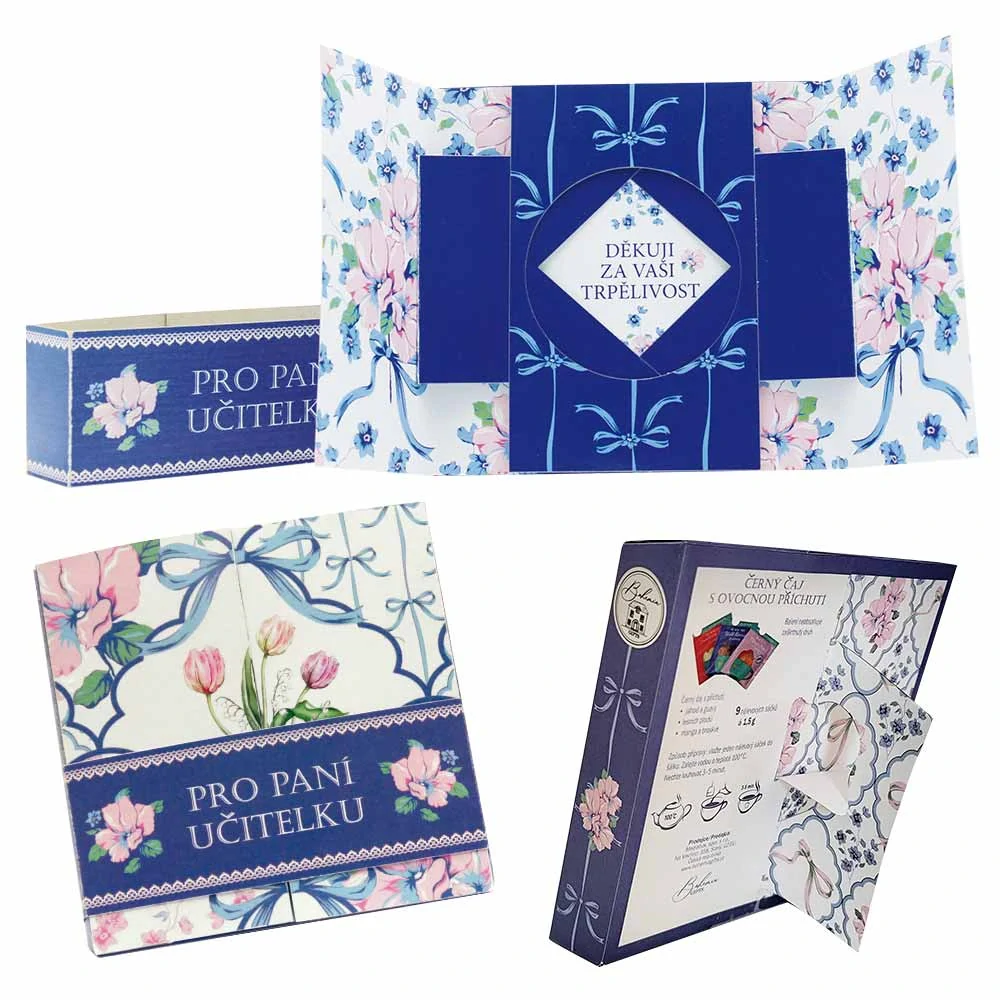 3605 Dárková sada čajů učitelce s interaktivním přáním