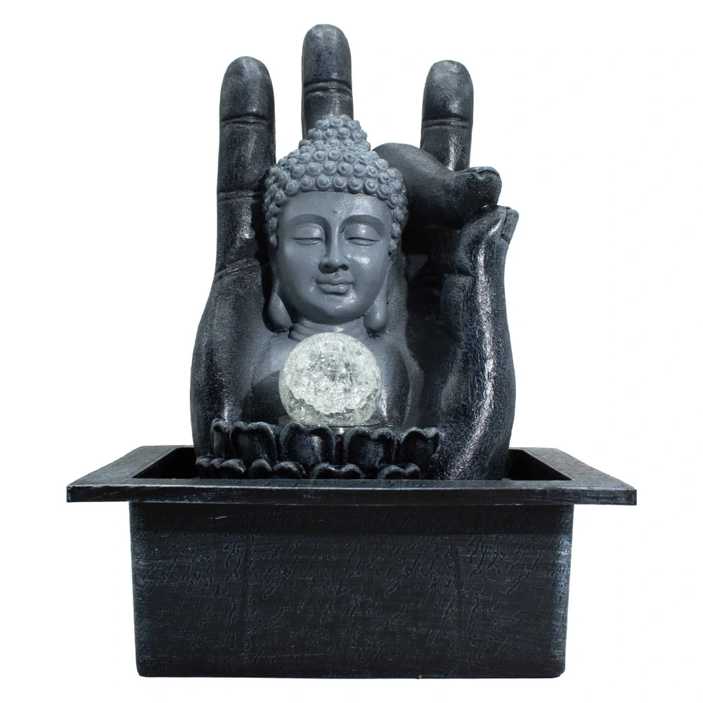 4099 Fontána Budha hlava a ruka - uklidňující dekorace