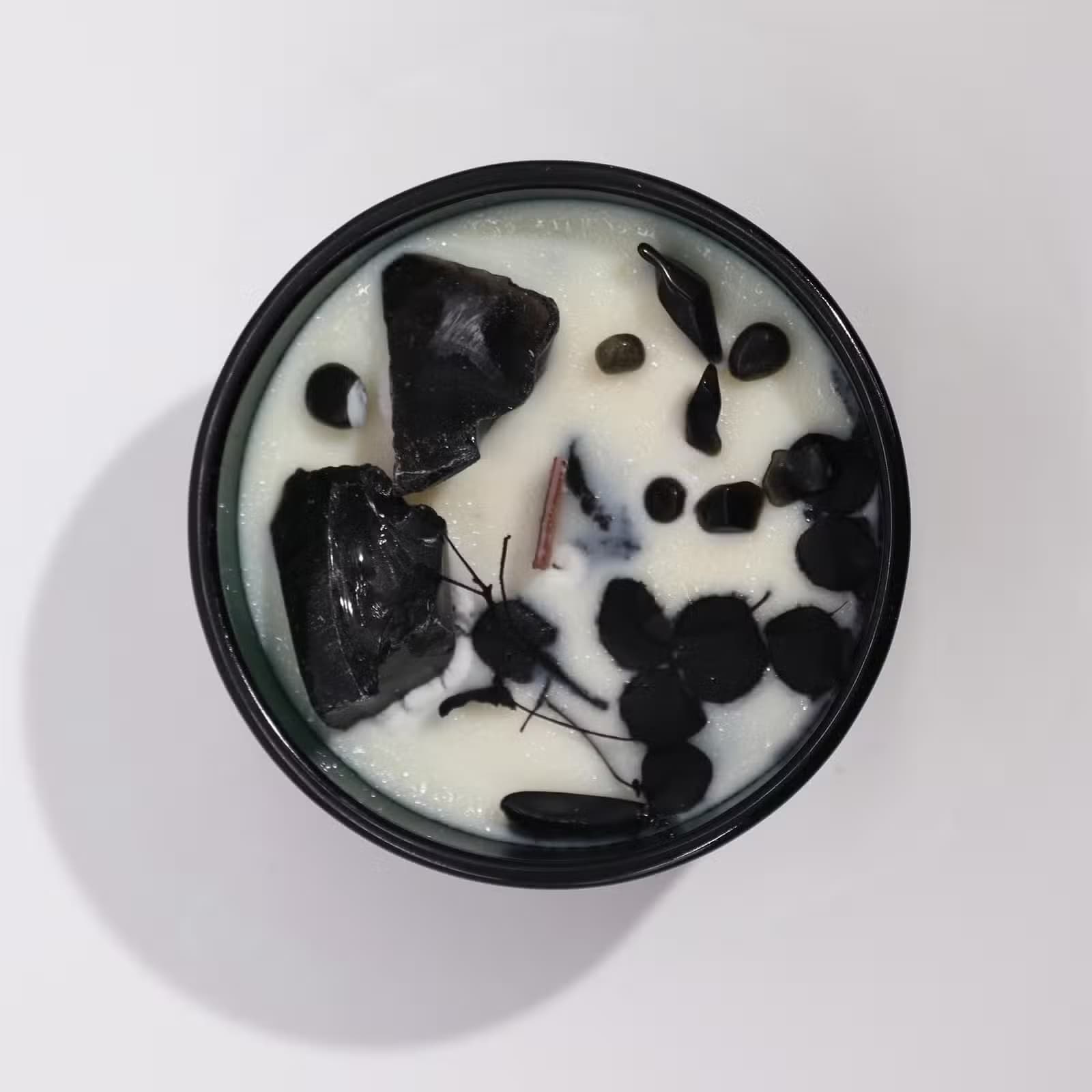 4122 Křišťálová svíčka Rytíř Mečů s černým obsidiánem