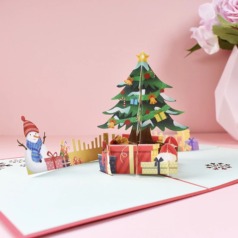 3529 3D Vánoční přání velké - strom