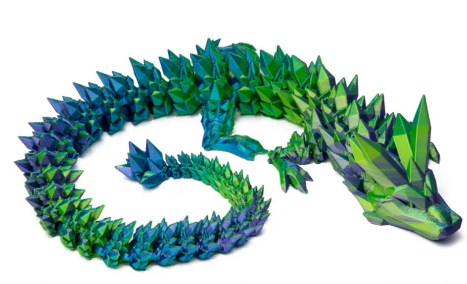 4067 3D Metalický drak 33 cm ve vajíčku