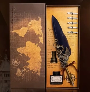 3751 Luxusní kaligrafická sada – inkoustové retro pero