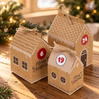 4079 Adventní kalendář - plnitelné krabičky domečky