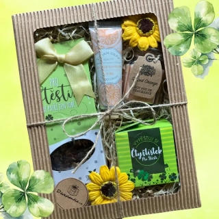 3680 Dárkový balíček pro štěstí – čaj, čtyřlístek a pomerančová vůně