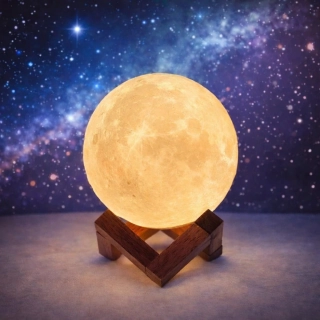 3203 Magický svítící Měsíc – 3D LED noční lampa