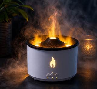 3520 Aroma difuzér Vulkanický Efekt – LED zvlhčovač vzduchu s efektem plamene
