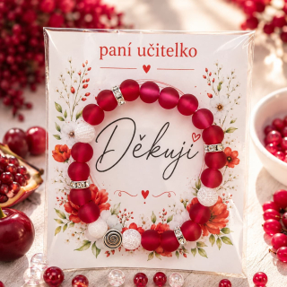 3024 Náramek pro paní učitelku - karmínový